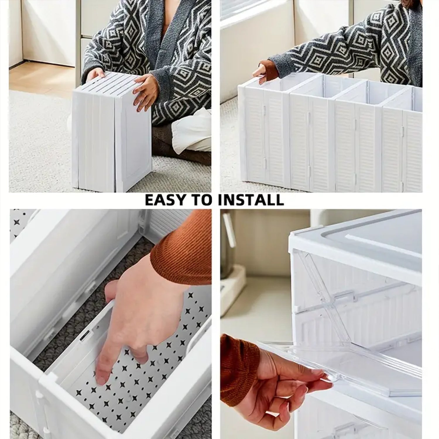 Stackable Multifunctional Storage, for Clothes Foldable Drawer Shelf Basket Utility Cart Rack Storage Organizer Cart for Kitchen, Pantry Closet, Bedroom, Bathroom, Laundry (2, 3, 4, 5, 6 / Layer 1 Pc) Stackable Multifunctional Storage, for Clothes Foldable Drawer Shelf Basket Utility Cart Rack Storage Organizer Cart for Kitchen, Pantry Closet, Bedroom, Bathroom, Laundry (2, 3, 4, 5, 6 / Layer 1 Pc)